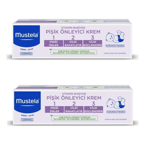 Mustela Vitamin Barrier 1.2.3 Pişik Kremi 50 Ml 2 Adet - Görsel 2