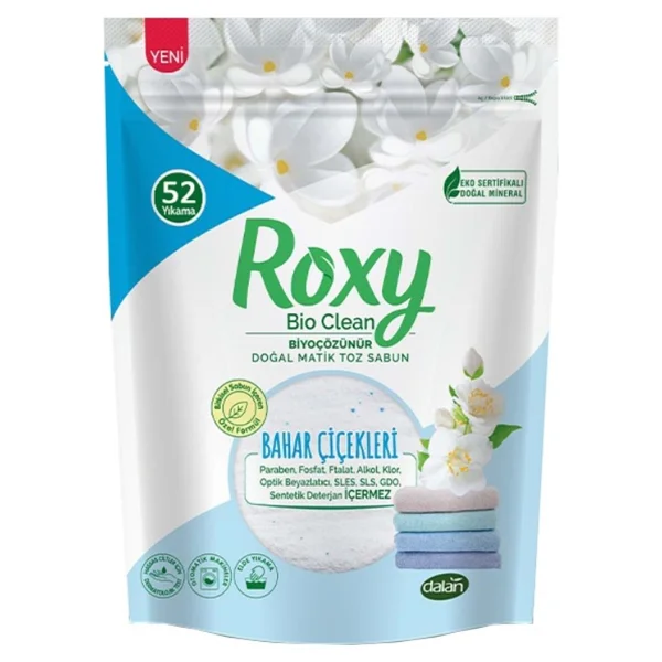 Dalan Roxy Bio Clean 1.6 Kg 5'li Paket Bahar Çiçekleri Sabun Tozu - Görsel 2