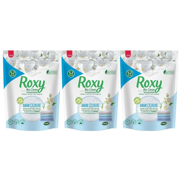 Dalan Roxy Bio Clean 1.6 Kg 6'lı Paket Bahar Çiçekleri Sabun Tozu - Görsel 5