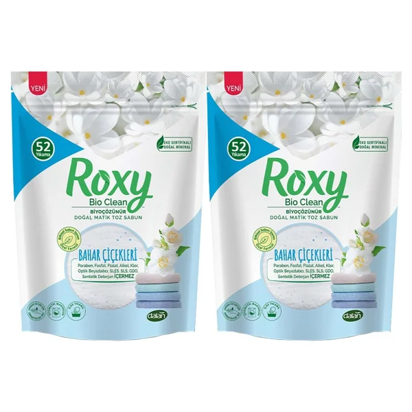 Dalan Roxy Bio Clean 1.6 Kg 6'lı Paket Bahar Çiçekleri Sabun Tozu - Görsel 4