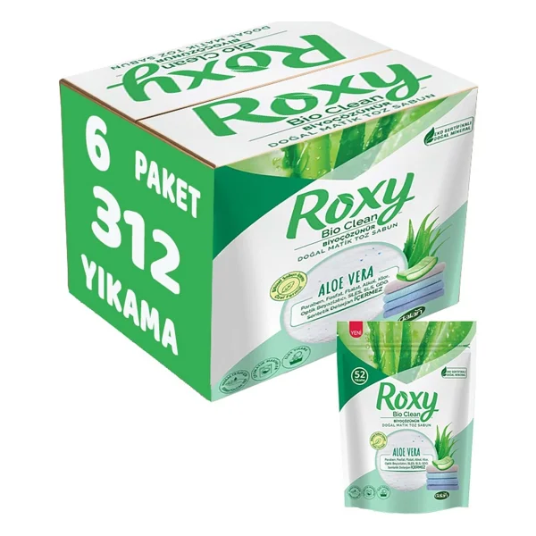 Dalan Roxy Bio Clean 1.6 Kg 6'lı Paket Aloe Vera Sabun Tozu - Görsel 6
