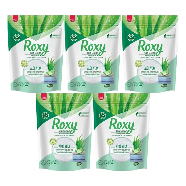 Dalan Roxy Bio Clean 1.6 Kg 6'lı Paket Aloe Vera Sabun Tozu - Görsel 5
