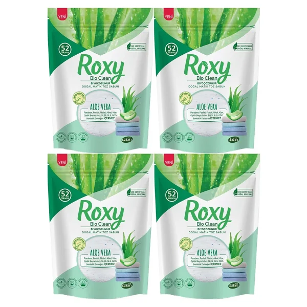 Dalan Roxy Bio Clean 1.6 Kg 6'lı Paket Aloe Vera Sabun Tozu - Görsel 4
