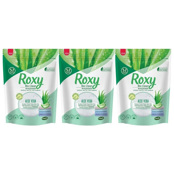Dalan Roxy Bio Clean 1.6 Kg 6'lı Paket Aloe Vera Sabun Tozu - Görsel 3