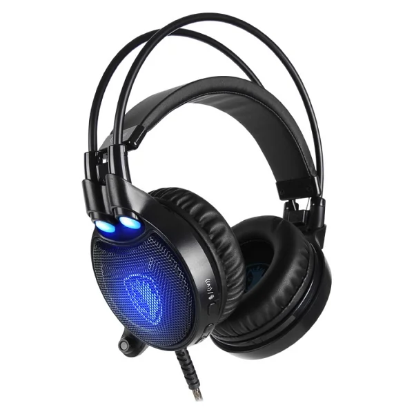 Sades Sa-912 Octopus Plus USB Mikrofonlu Kablolu RGB Titreşimli Stereo Oyun Kulaklığı - Siyah - Görsel 2