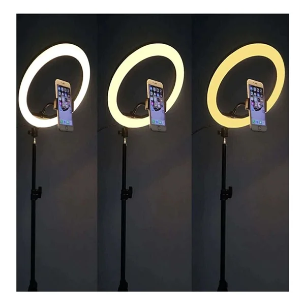 Asfal Kumandalı Youtuber Selfie LED Işıklı 210 Cm Tripod 10 Inç(26 Cm) Kuaför Makyaj Işığı Tiktok Işığı - Görsel 4