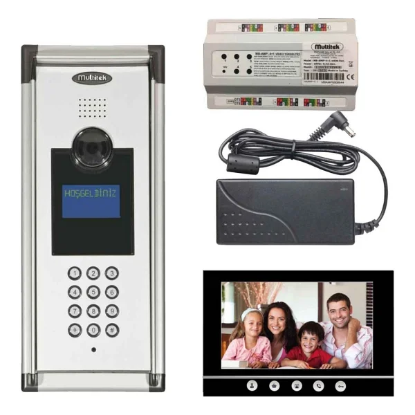 Multitek 24 Daire 7 Inç Görüntülü Diafon (MB-10/MB-73)Siyah - Görsel 2