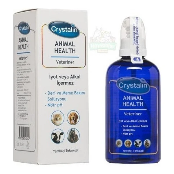 Crystalin Animal Health 100 Ml Ağız, Göz, Kulak Ve Yara Bakım Solüsyonu Doğal İçerik İle Derin Temizlik - Görsel 5