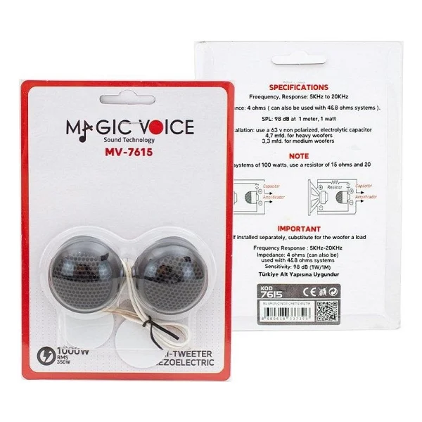 Magicvoice Mv-7615 Mini Oto Tweeter - Görsel 3