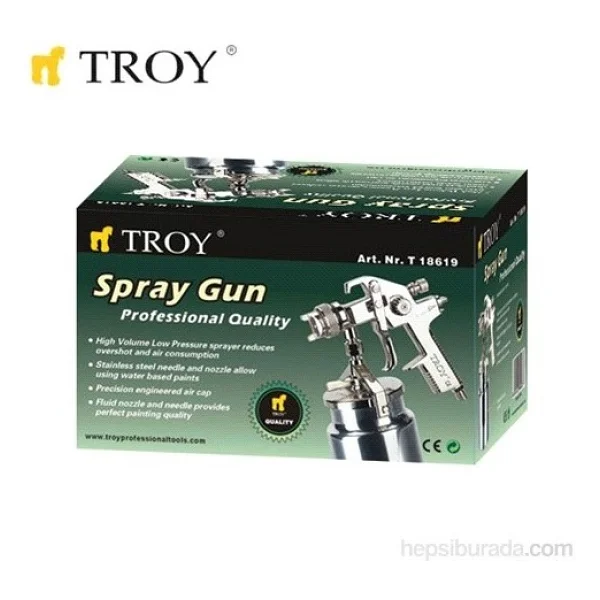 Troy T 18619 Profesyonel Havalı Boya Tabancası - Görsel 3