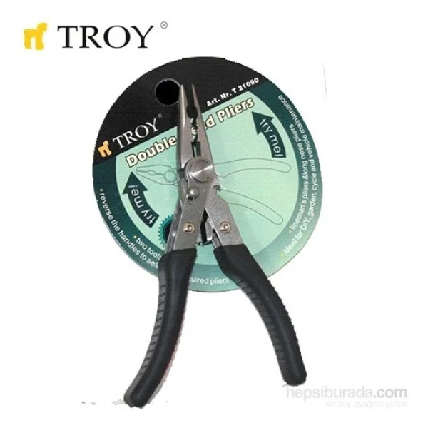 Troy 21090 Çift Başlıklı Çok Amaçlı Pense + Kargaburun - Görsel 6