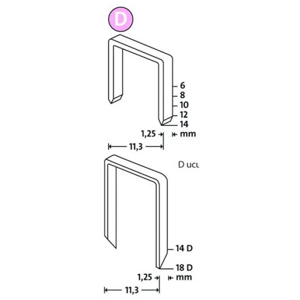 Novus D Tip 53 F/6mm Yassı Zımba Teli 1200 Lü Paket - Görsel 2