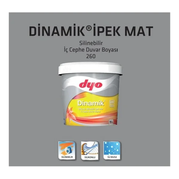 Dyo Dinamik Silikonlu İpek Mat 15 Lt İç Cephe Boyası - Somon - Görsel 7