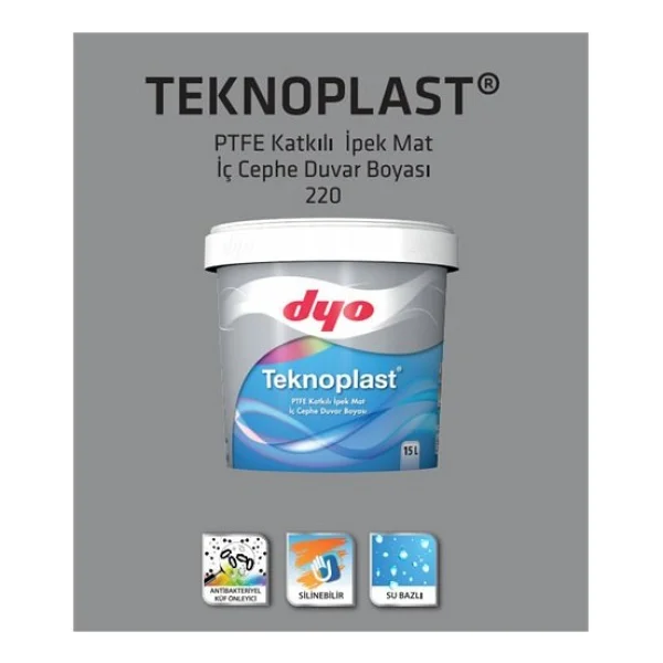 Dyo Teknoplast Ptfe Teflonlu 15 Lt İç Cephe Boyası - Görsel 5