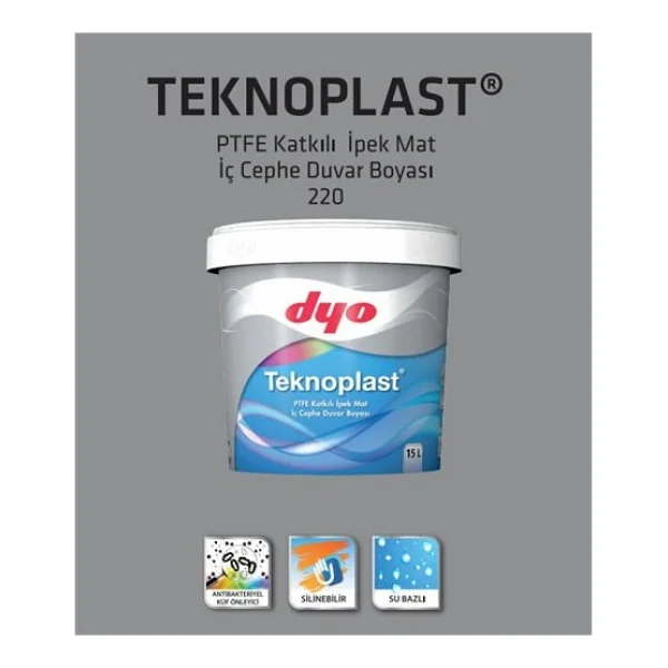 Dyo Teknoplast Ptfe Teflonlu 15 Lt İç Cephe Boyası - Görsel 8