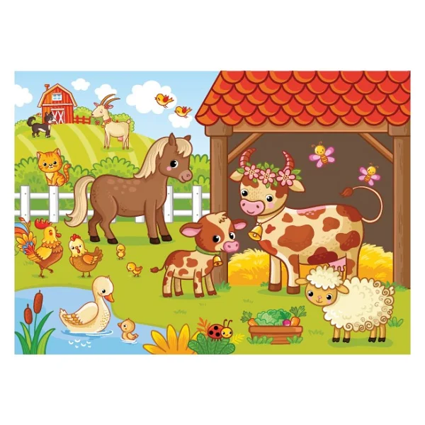 Blue Focus Çiftlik Hayvanları 24 Parça Yer Puzzle Bf379 - Görsel 2