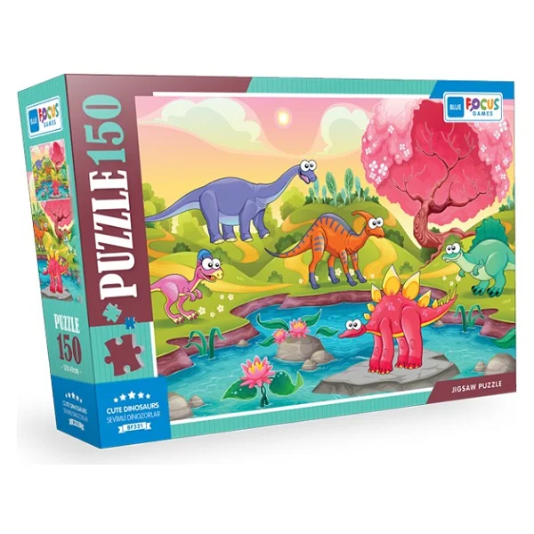 Blue Focus Sevimli Dinozorlar 150 Parça Puzzle Bf321 - Görsel 3