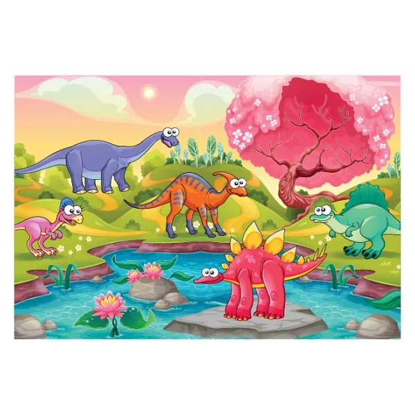 Blue Focus Sevimli Dinozorlar 150 Parça Puzzle Bf321 - Görsel 2