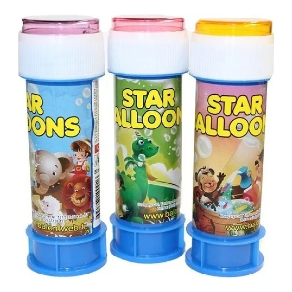 Star Köpük 12 Li Üflemeli Baloncuk Bubbles Kaliteli - Görsel 2