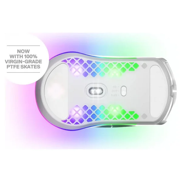 Steelseries Aerox 3 RGB Şarjlı Ergonomik Optik Kablosuz Oyuncu Mouse - Görsel 4