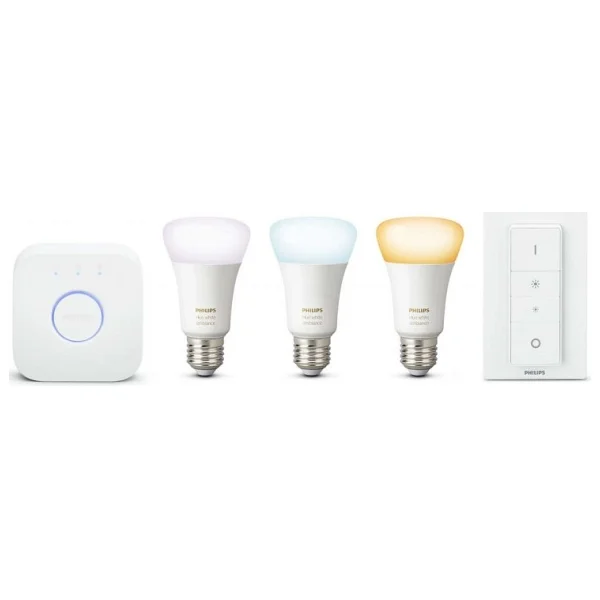 Philips Hue 1100 75 W E27 3'lü Akıllı LED Ampul + Dimmer Anahtar + Bridge Başlangıç Seti - Görsel 4