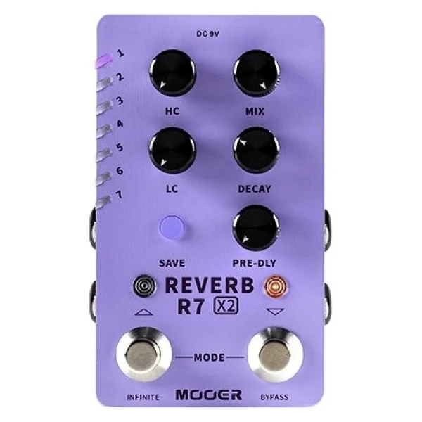 Mooer R7 X2 Stereo Reverb Pedalı - Görsel 6