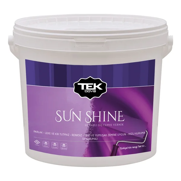 Tek Boya Sun Su Bazlı Dış Cephe Vernik 15lt - Renksiz - 15 Lt - Görsel 2