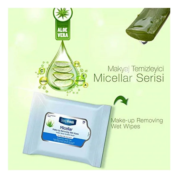 Deep Fresh Micellar 25'li Makyaj Temizleme Mendili - Görsel 3