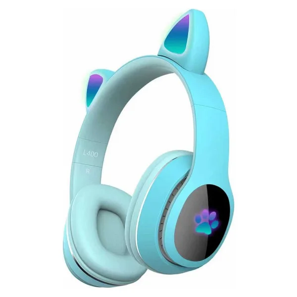 Zore L400 Kedi Kulak Üstü Bluetooth Kulaklık Mavi - Görsel 2