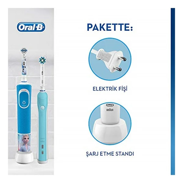 Oral-B Familiy Edition Pro 500 + D100 Frozen 2'li Şarjlı Diş Fırçası - Görsel 2