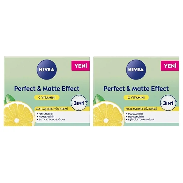 Nivea Perfect & Matte C Vitaminli Yüz Bakım Kremi 50 Ml 2 Adet - Görsel 3