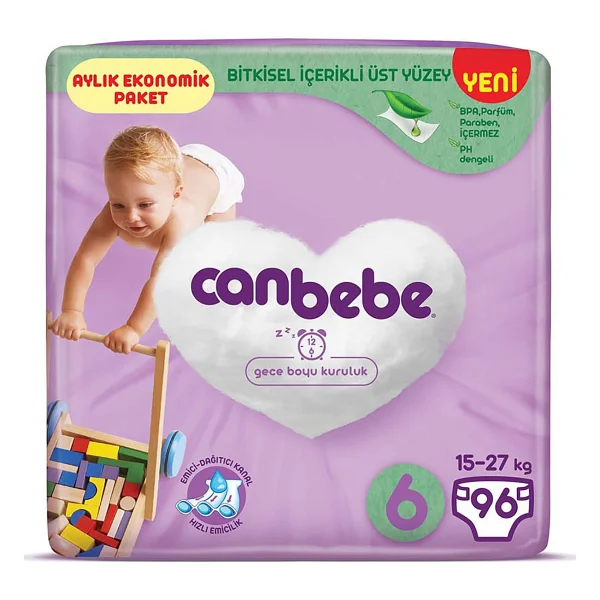 Canbebe 6 Numara Extra Large 32'li 3 Adet Bebek Bezi - Görsel 4