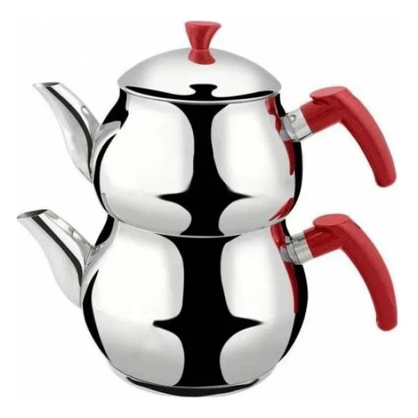 Ems Orta Boy Çaydanlık Paslanmaz Çelik Kendinden Süzgeçli Ergonomik Kulp İle Kullanım Kolaylığı - Görsel 2