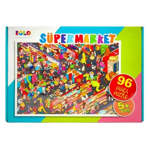 Eolo +5 Yaş Süpermarket 96 Parça Puzzle - Görsel 3