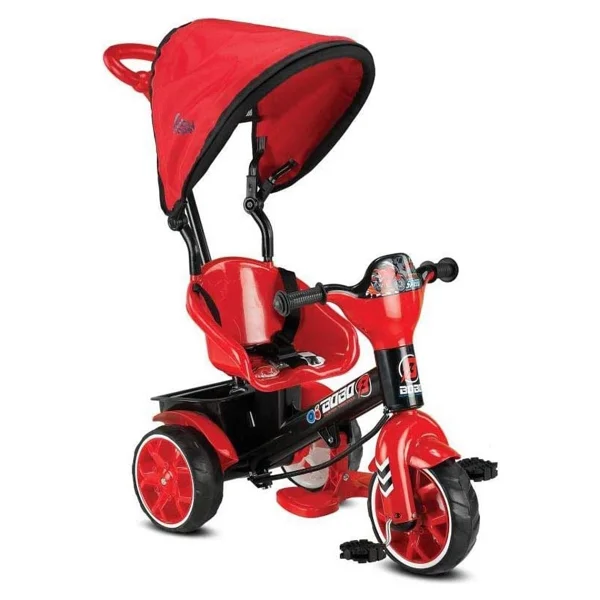 Babyhope 121 Bobo Speed Tenteli Kırmızı 3 Tekerlekli Bisiklet - Görsel 4