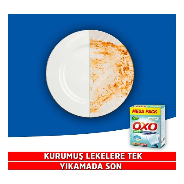 Oxo Hepsi Bir Arada 120'li 2 Paket 240 Tablet Mega Bulaşık Makinesi Tableti - Görsel 2
