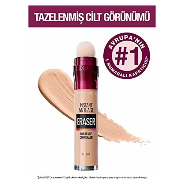 Maybelline New York Instant Anti Age Eraser Light 6.8 Ml 2 Adet Likit Kapatıcı - Görsel 2
