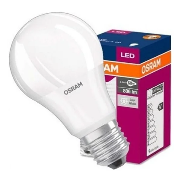 Osram Value Beyaz Işık 8.5 W-60 W E27 5'li LED Ampul - Görsel 2