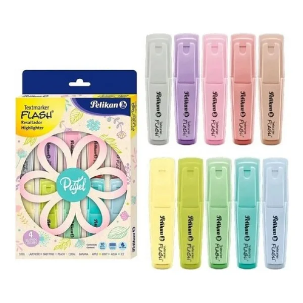 Pelikan Signal Textmarker Pastel 10'lu Fosforlu Kalem Seti - Görsel 2