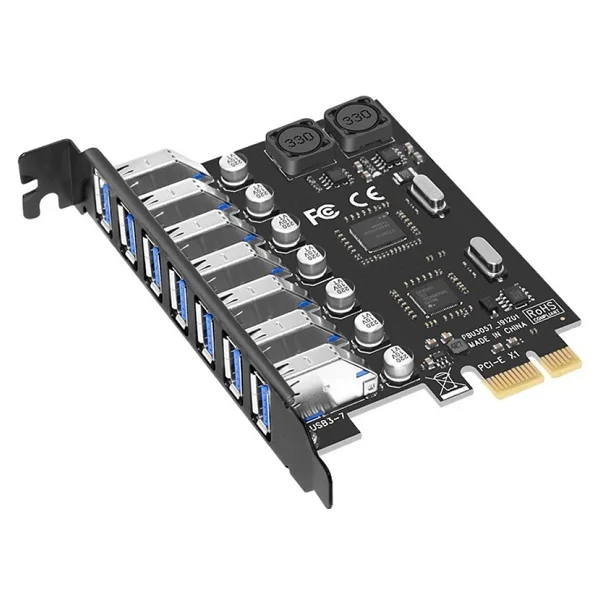 Alfais 4899 Pci-E Express 7 Port USB 3.0 Kart Hub Çoklayıcı Çoğaltıcı - Görsel 7