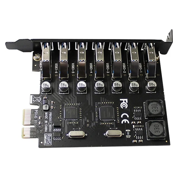 Alfais 4899 Pci-E Express 7 Port USB 3.0 Kart Hub Çoklayıcı Çoğaltıcı - Görsel 5