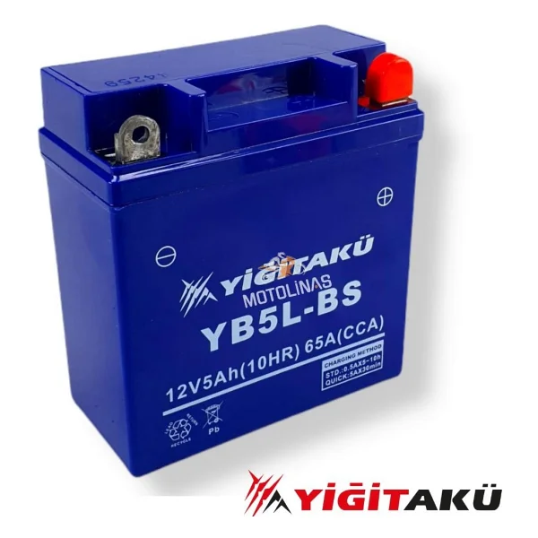 Yiğit Akü Yb5l-Bs 12v 5 Ah Motosiklet Aküsü - Görsel 2
