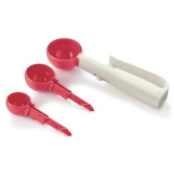 Tupperware - Porsiyonlama Kaşığı 3 Başlıklı - Kırmızı - Görsel 2