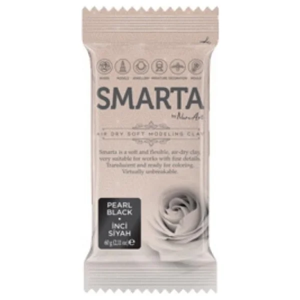 Smarta 60 gr Metalik Siyah İnci Modelleme Hamuru
