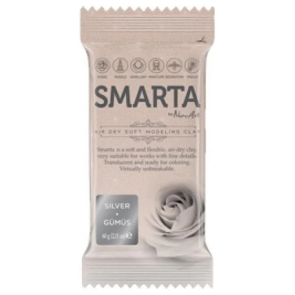 Smarta 60 Gr Metalik Gümüş Modelleme Hamuru - Görsel 2