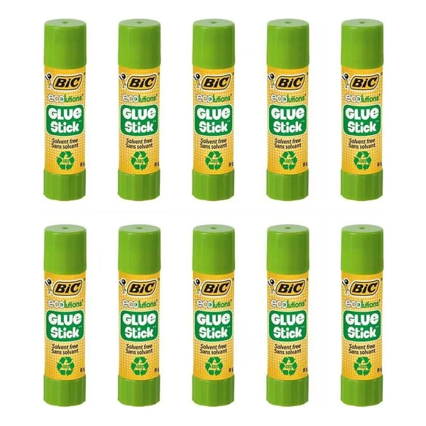 Bic Eco Glue Stick Yapıştırıcı 8 Gr 10 Lu Paket - Renkli - Görsel 2