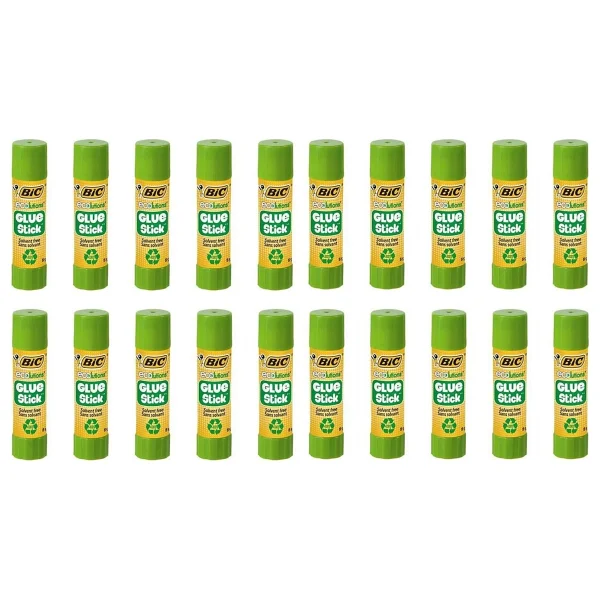 Bic Eco Glue Stick Yapıştırıcı 8 Gr 20 Li Paket - Renkli - Görsel 2