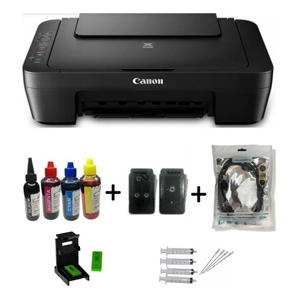 Canon Pixma E414 Tarayıcı + Fotokopi Renkli Çok Fonksiyonlu Mürekkep Püskürtmeli Yazıcı - Muadil Mürekkepli - Görsel 5