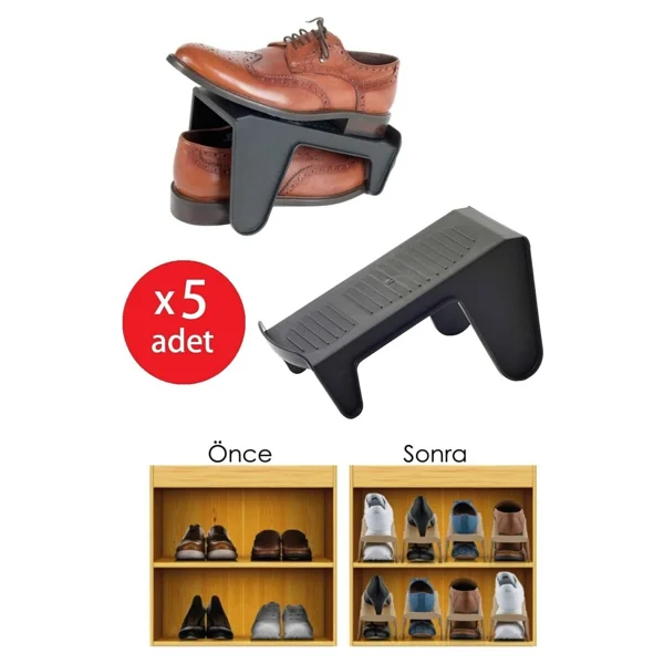 Meleni Home Tekli Ayakkabı Düzenleyici 5'li Rampa - Görsel 6