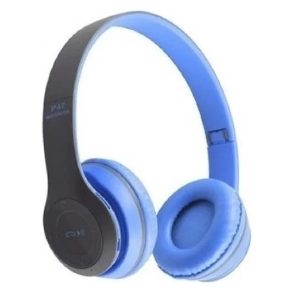 Torima P47 Fm Radyolu Kulak Üstü Bluetooth Kulaklık Mavi - Görsel 3
